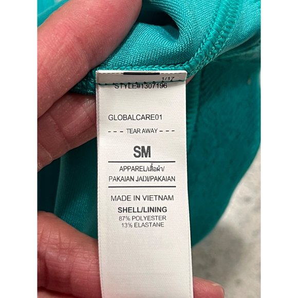 Under Armour Mid Keyhole Bra Medium Support- Aqua  Size Womens Small - Picture 3 of 5